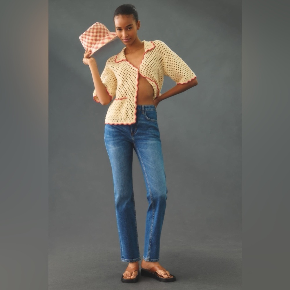 NWT Anthropologie Pilcro Mid-Rise Straight Leg Jeans 28